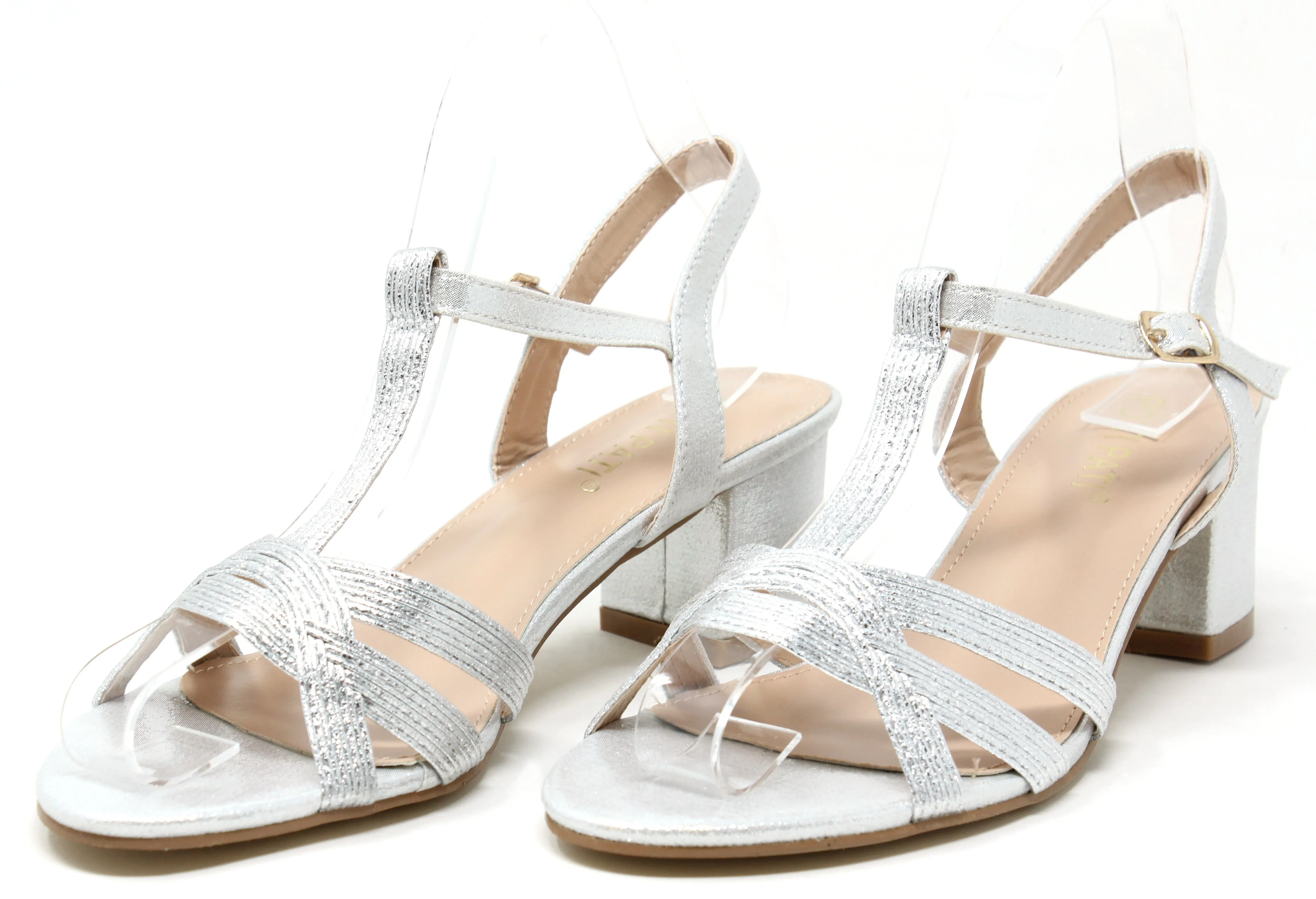 T-Strap Silver Heel