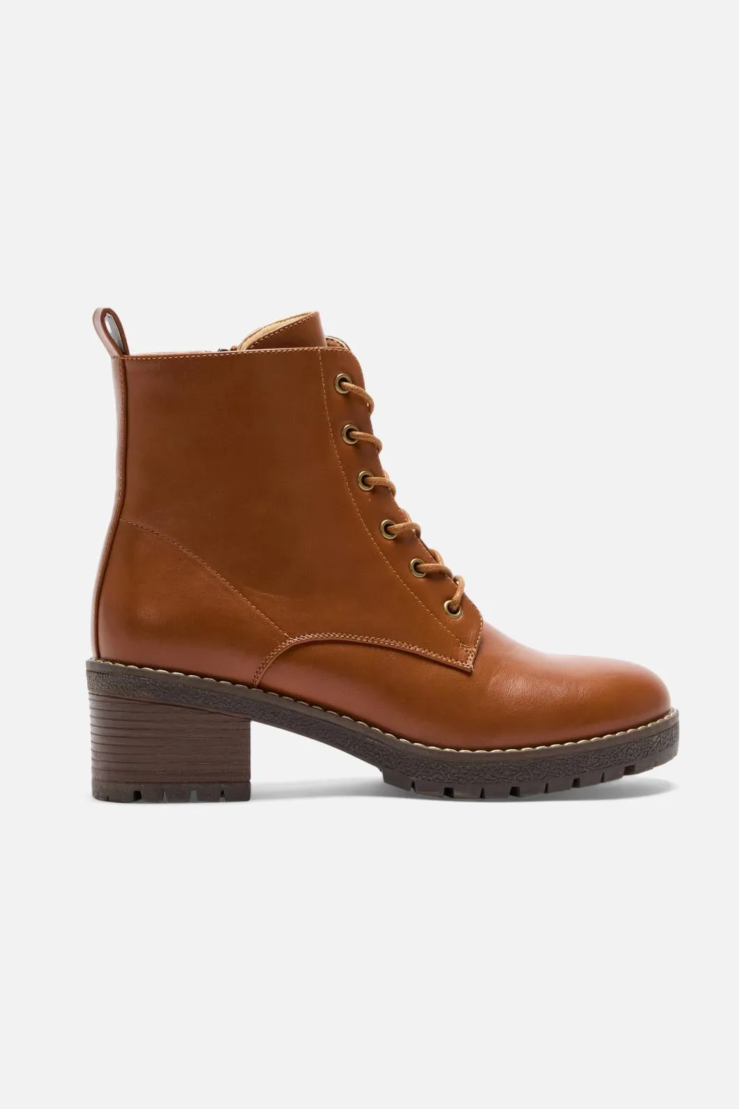 Tan Lace Up Boot