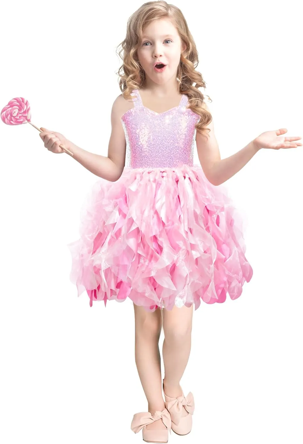 Tutu Dress for Girls Sparkly Sequin Tulle Princess Birthday Party Dress for Toddler Girls Prom Sneaker Ball Gown