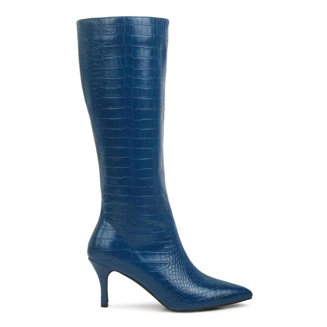 Uptown Pointed Mid Heel Calf Boots