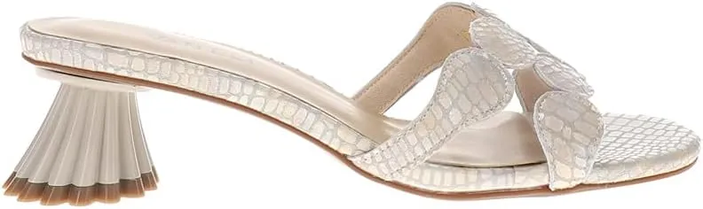 VANELi Womens Ophira Metallic Croc Block Casual Sandals Casual Low Heel 1-2" - Beige