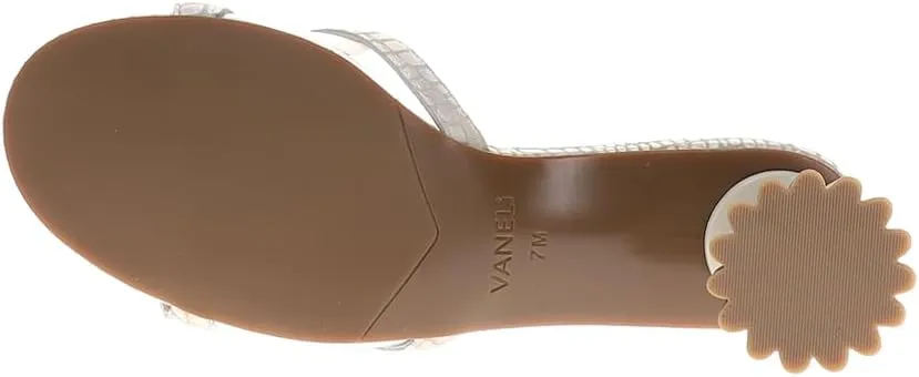 VANELi Womens Ophira Metallic Croc Block Casual Sandals Casual Low Heel 1-2" - Beige