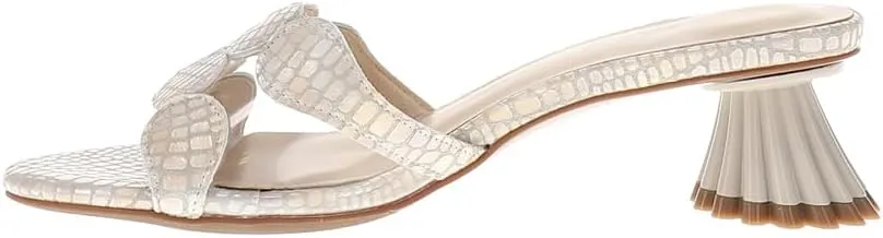 VANELi Womens Ophira Metallic Croc Block Casual Sandals Casual Low Heel 1-2" - Beige