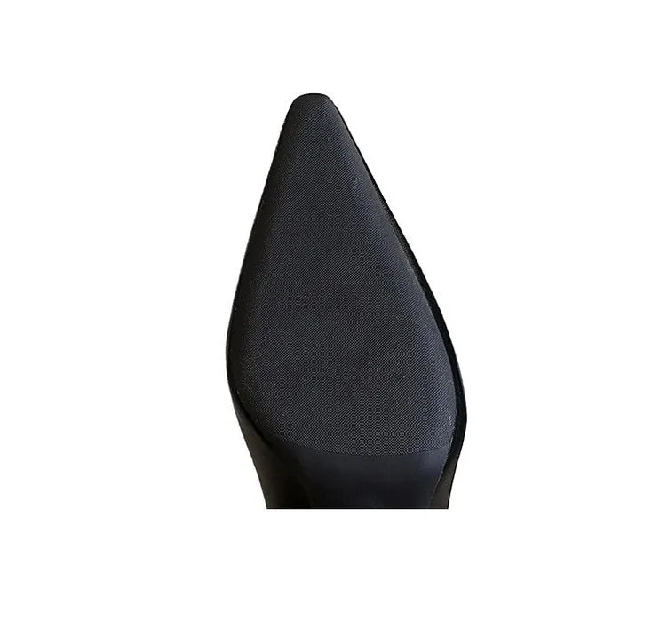 Vegan Leather Pointed Toe Ankle Boots