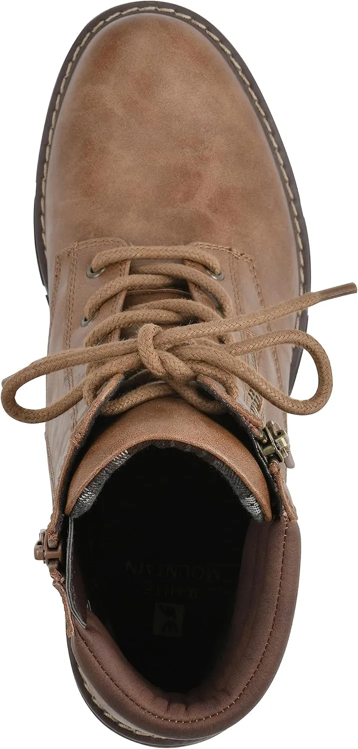 WHITE MOUNTAIN Women's Shoes Crazies Block Heel Combat Boot