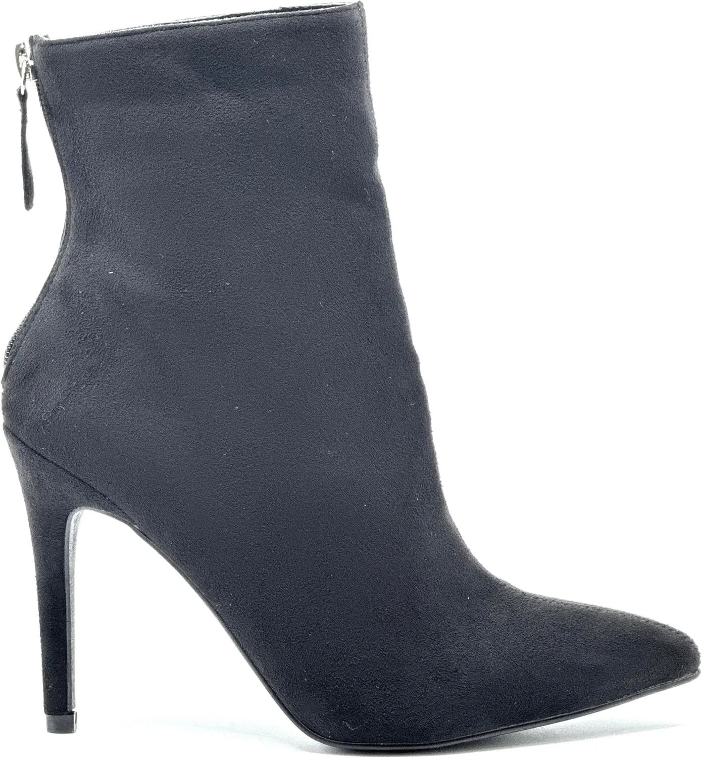 Wild Diva Womens Pointy Toe Stiletto High Heel Zipper Ankle Boots Booties