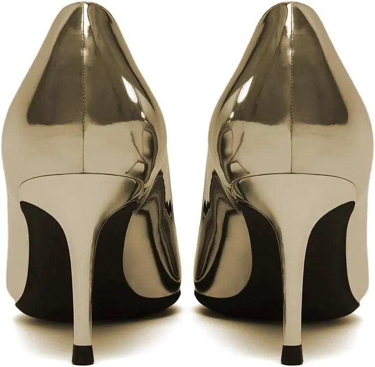 Women Fashion Pointed Toe Slip On Comfort Basic Kitten Heel Pumps Shoes