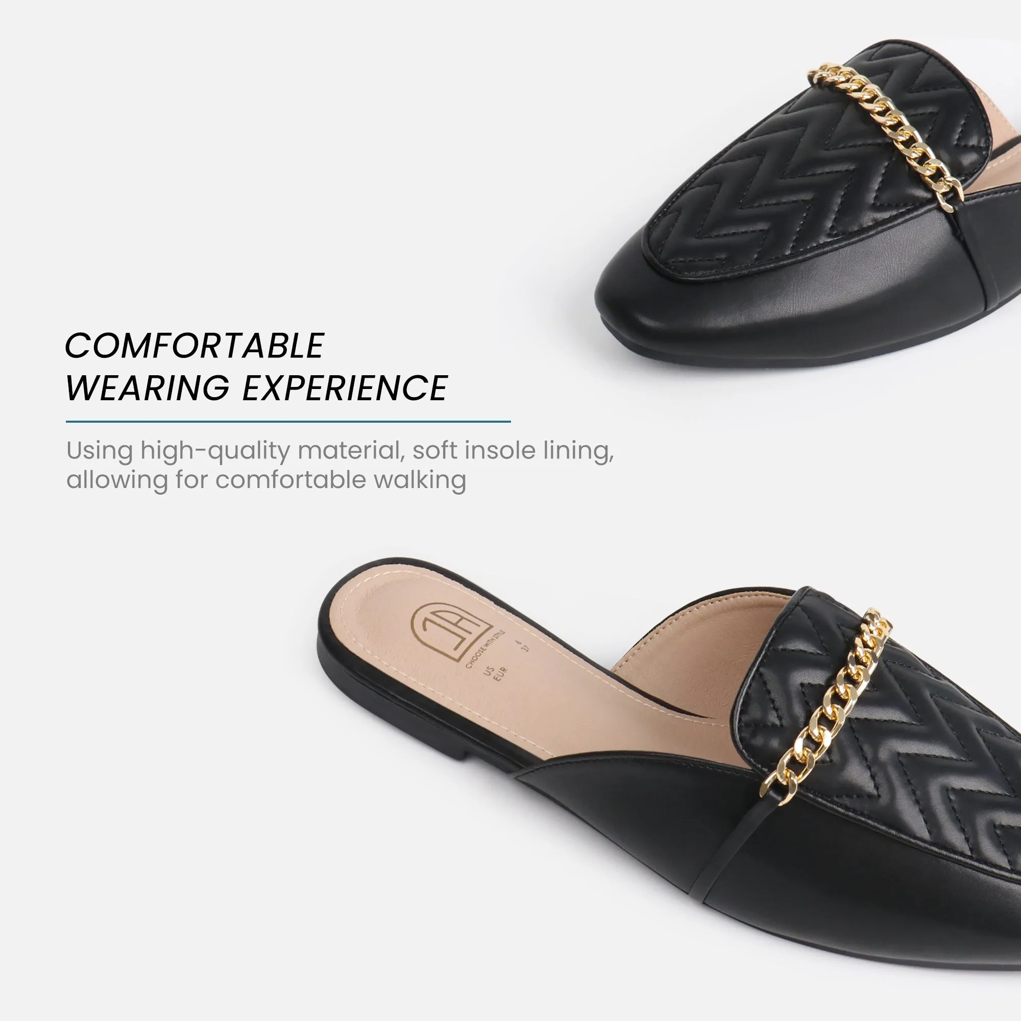 Women Slip on Flat Mule Backless