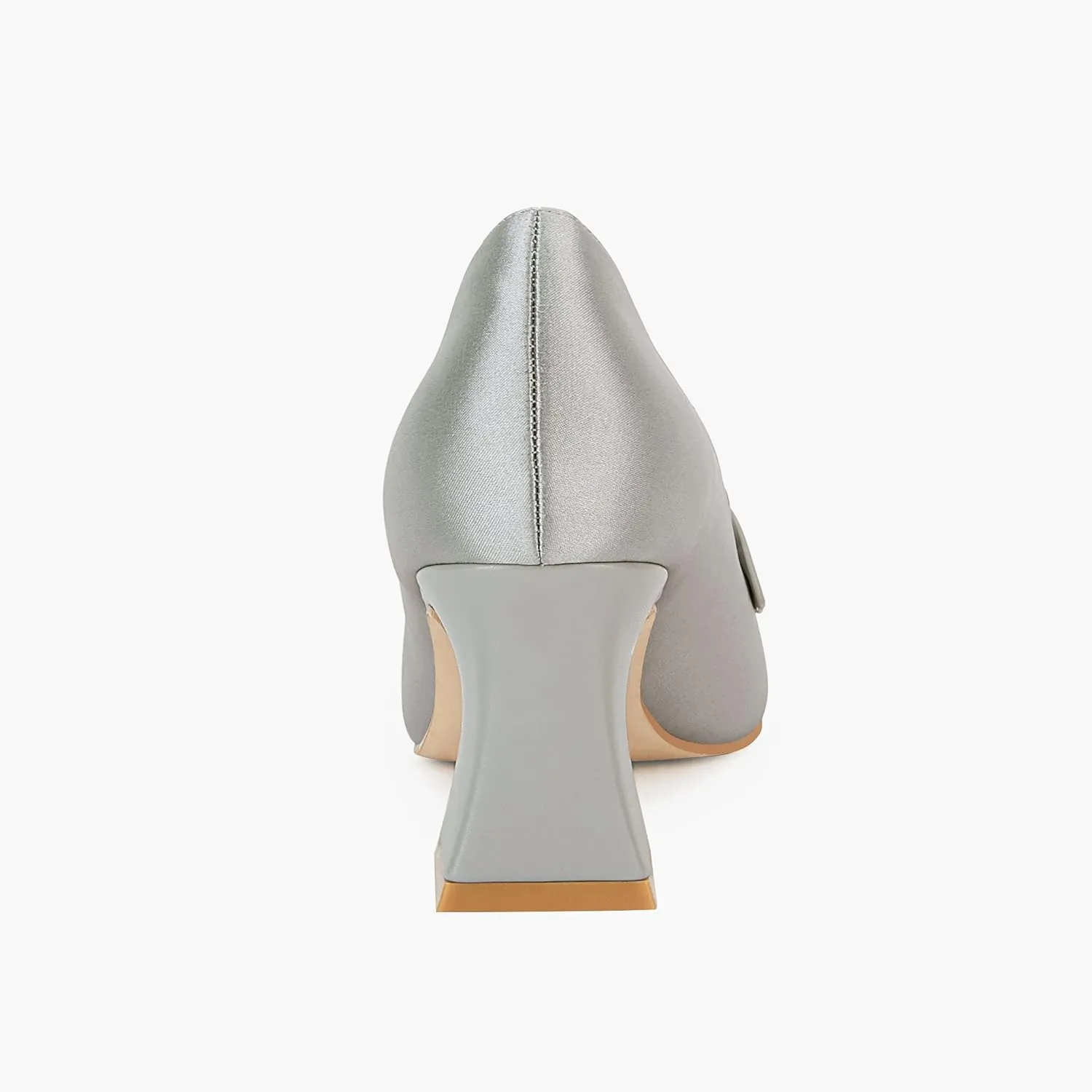 Women's Chunky Block Low Heels Pumps Stitching Retro Work Office Dress Shoes