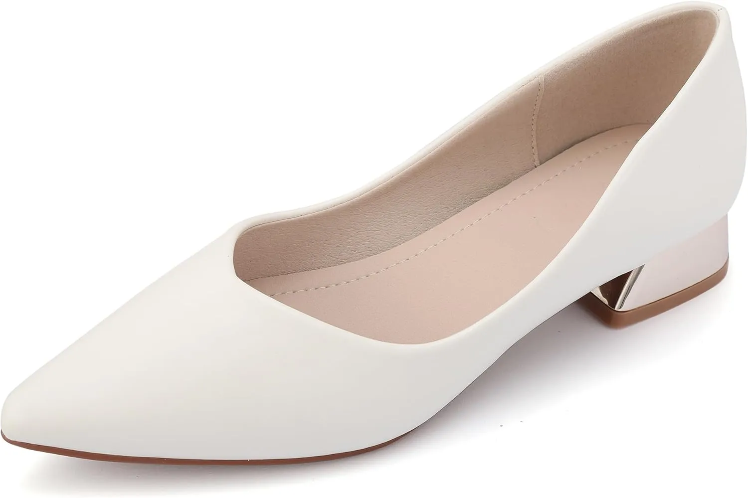 Women's Chunky Closed Toe Low Block Heels Work Pumps Comfortable Dress Wedding Shoes for Party Office