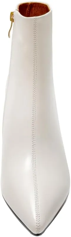 Women's Classic Pointed Toe Heels Leather Ankle Boots