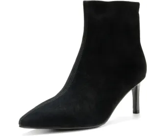 Women's Classic Pointed Toe Heels Suede Ankle Boots