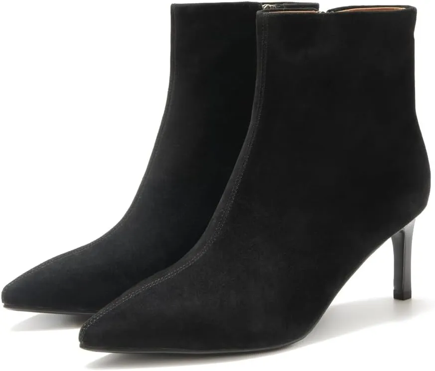 Women's Classic Pointed Toe Heels Suede Ankle Boots