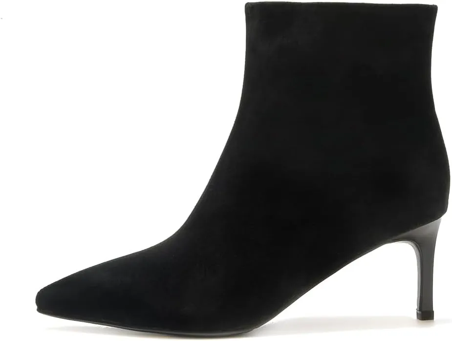 Women's Classic Pointed Toe Heels Suede Ankle Boots