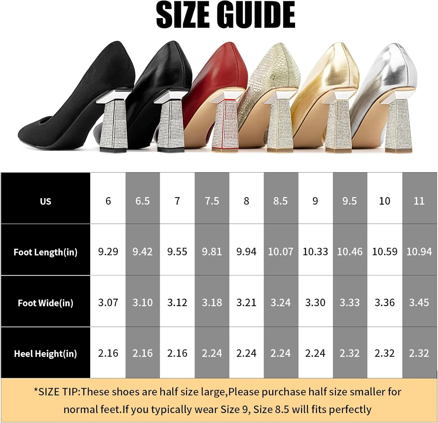 Women's Closed Pointed Toe Pumps Chunky Block High Heel Dress Office Party Wedding Shoes for Women