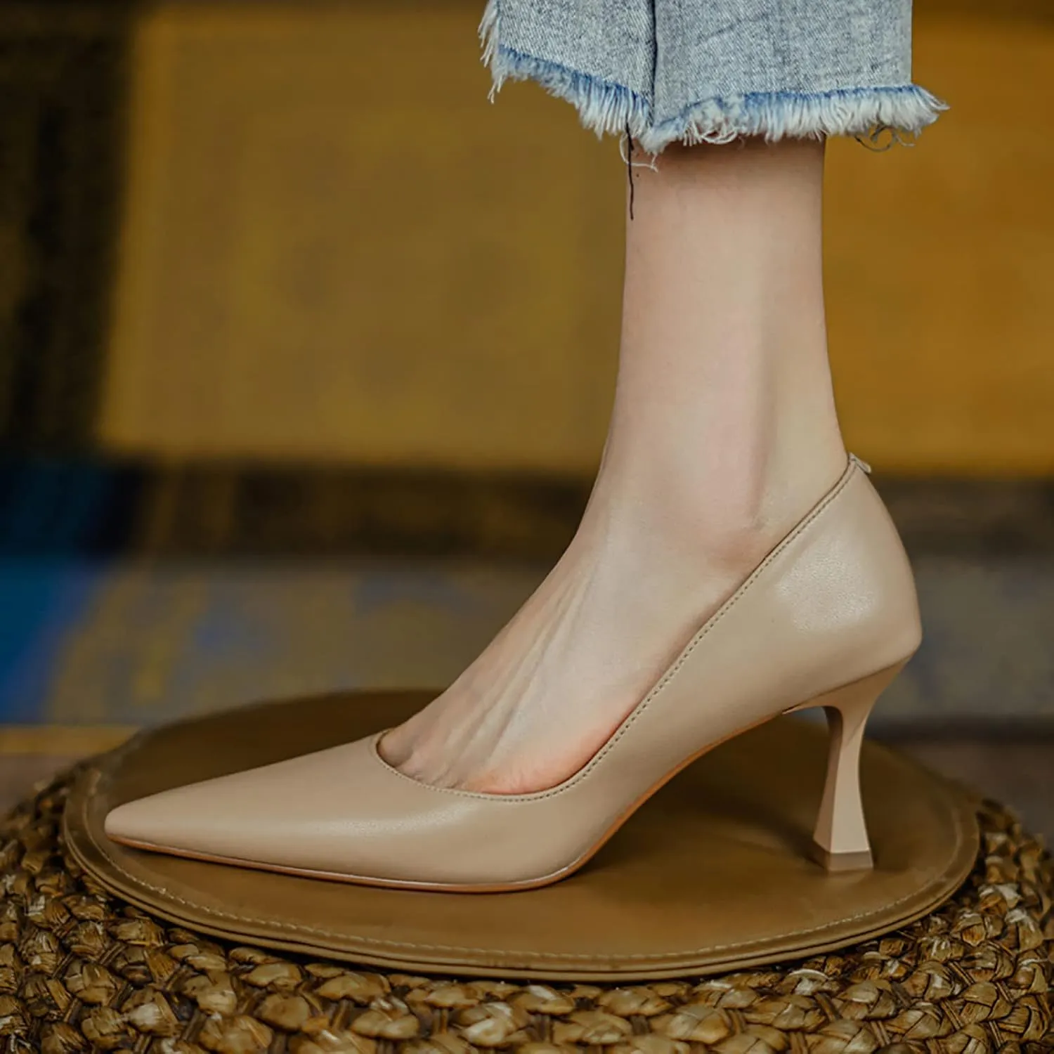 Women’s Heels Stiletto Slip Pointed Toe High Heel Dress Shoes Comfortable Pumps for Office, Business, Casual, Party, Wedding
