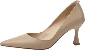 Women’s Heels Stiletto Slip Pointed Toe High Heel Dress Shoes Comfortable Pumps for Office, Business, Casual, Party, Wedding