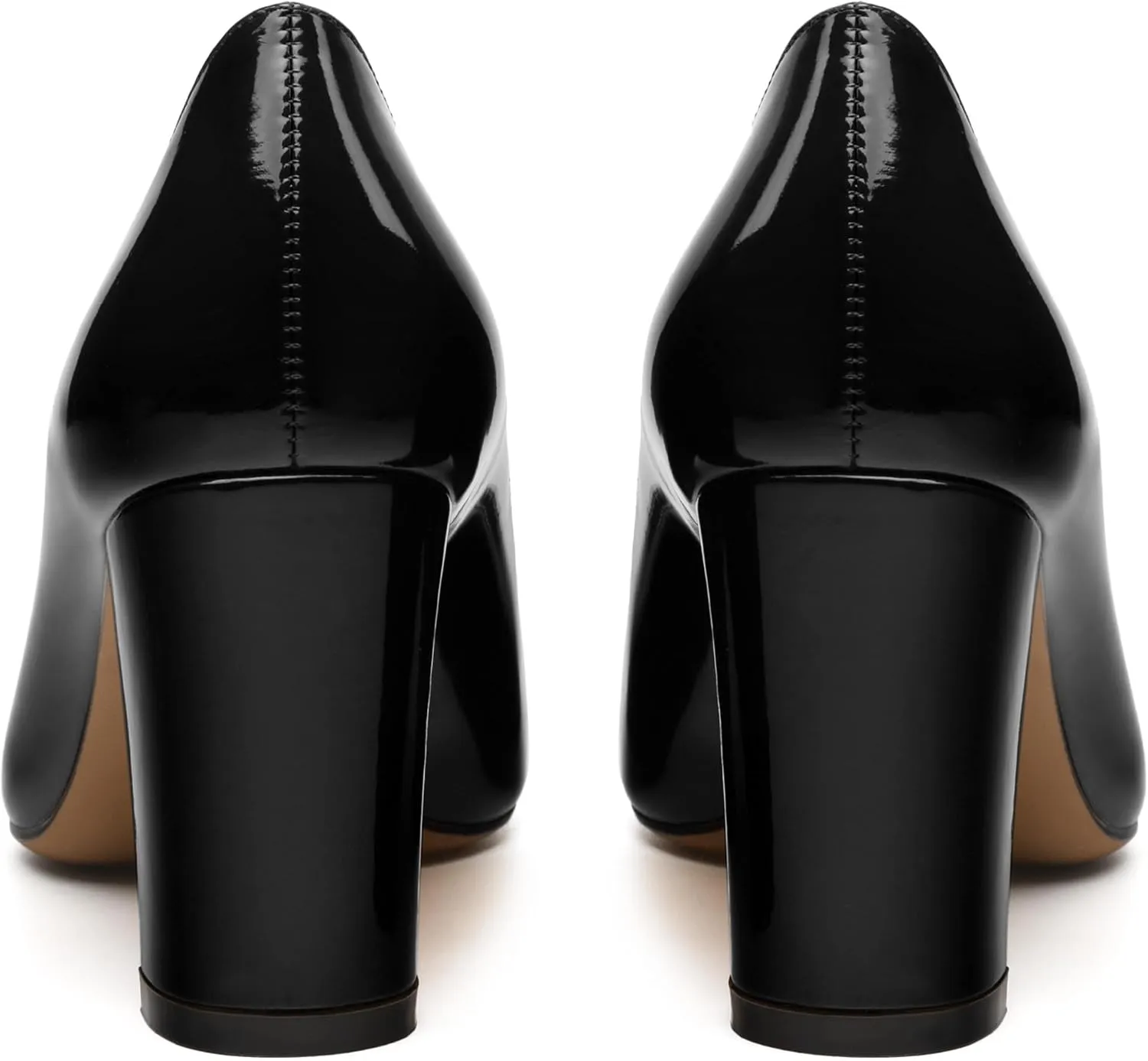 Womens High Heel Pumps, Pointed Toe Chunky Heel Pumps for Women, Daily Dress Shoes for Workplace 3.3"
