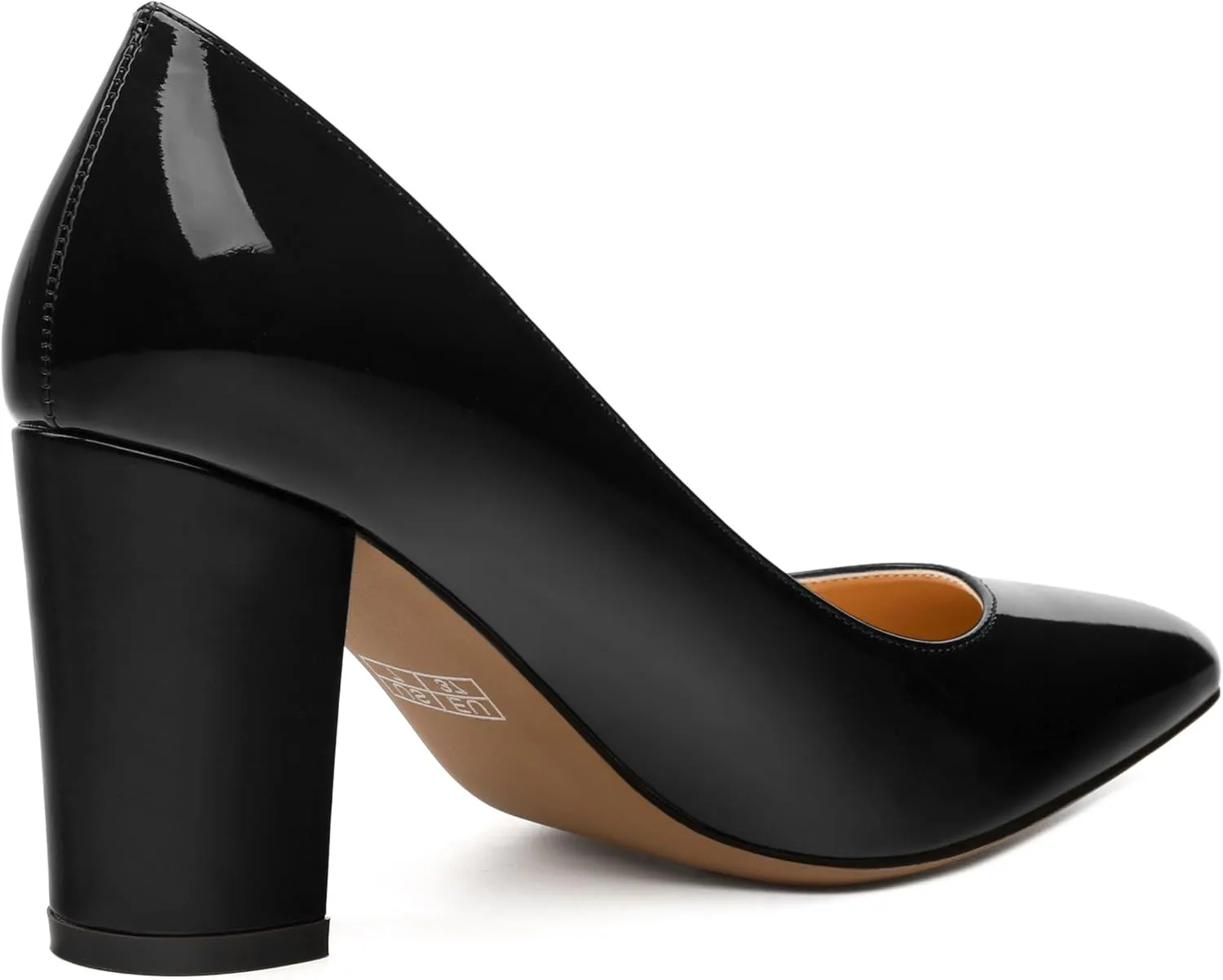 Womens High Heel Pumps, Pointed Toe Chunky Heel Pumps for Women, Daily Dress Shoes for Workplace 3.3"