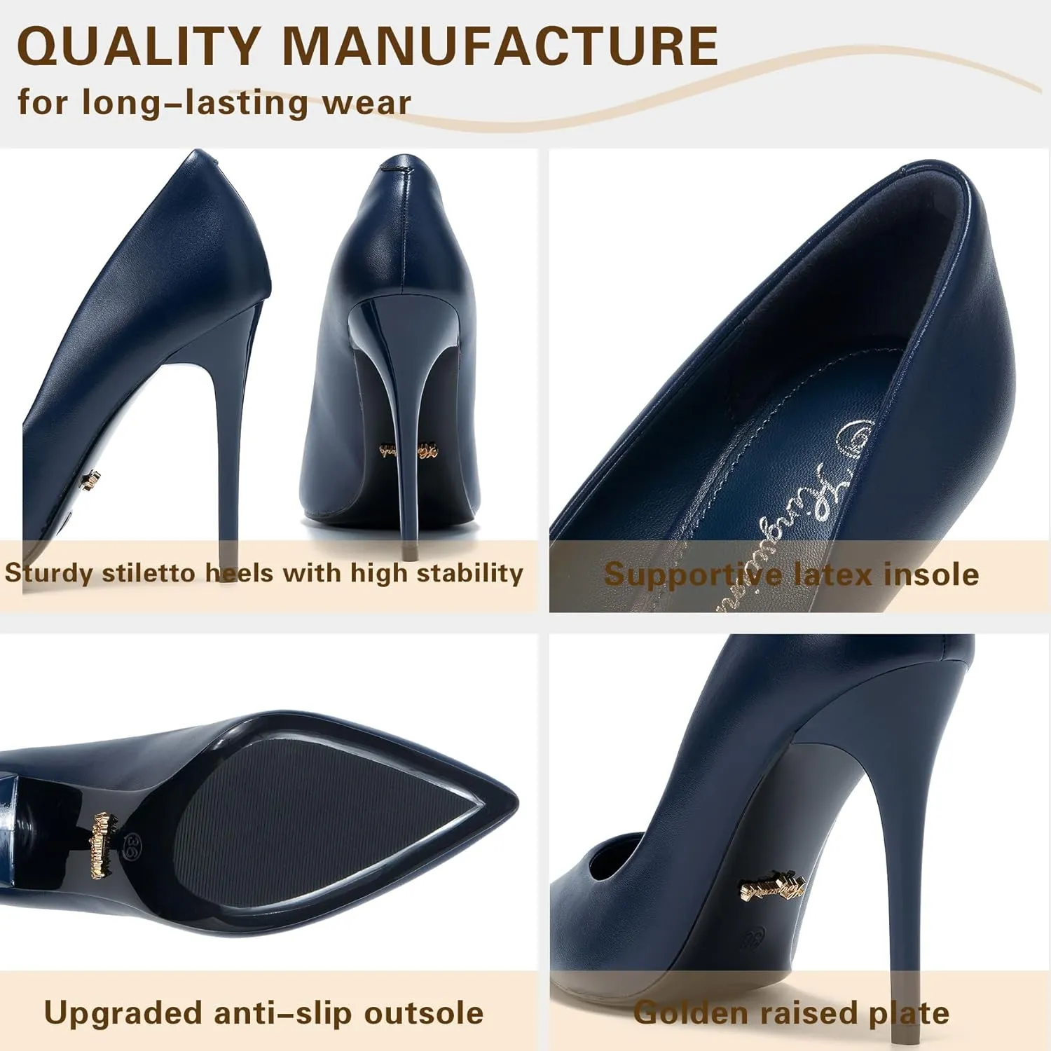 Womens High Heels 4 Inch Closed Pointed Toe Pumps Stiletto Heels for Women Dress Sexy Wedding Pumps