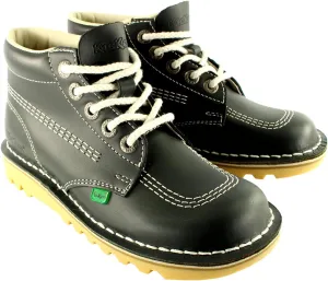 Womens Kickers Kick Hi Classic Leather Office Work Ankle Boots Shoes
