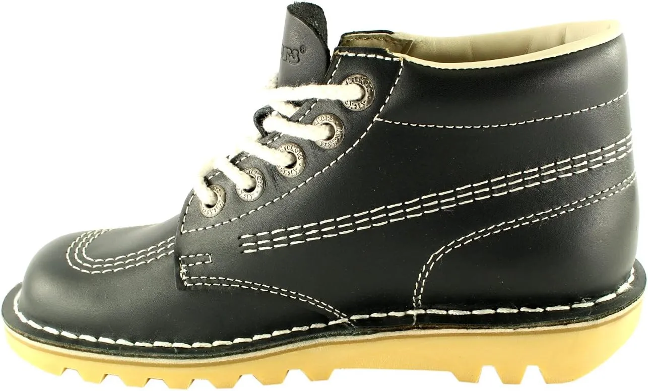 Womens Kickers Kick Hi Classic Leather Office Work Ankle Boots Shoes