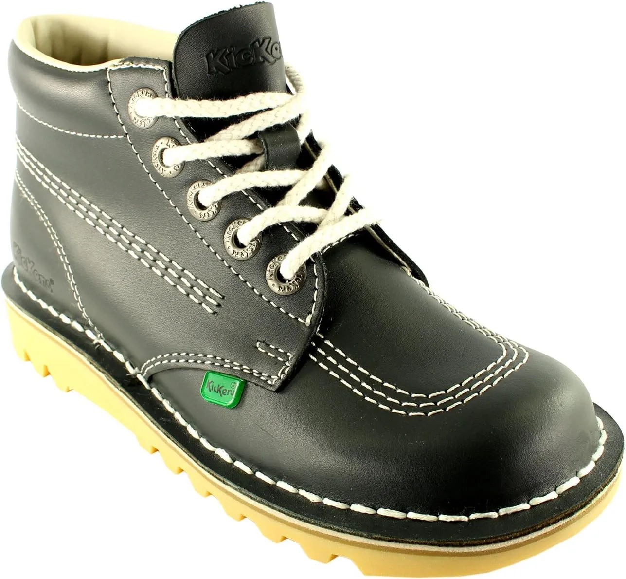Womens Kickers Kick Hi Classic Leather Office Work Ankle Boots Shoes