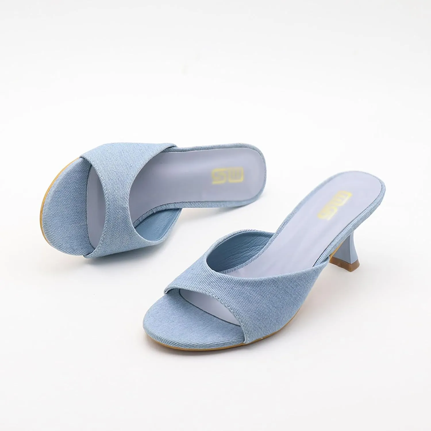 Women's Kitten Heel Open Toe Slip On Slide Sandals,Summer Sexy Low Heeled Slipper Slides Outdoor Daily Party Wedding Dress Shoes Casual Summer Mules Sandals