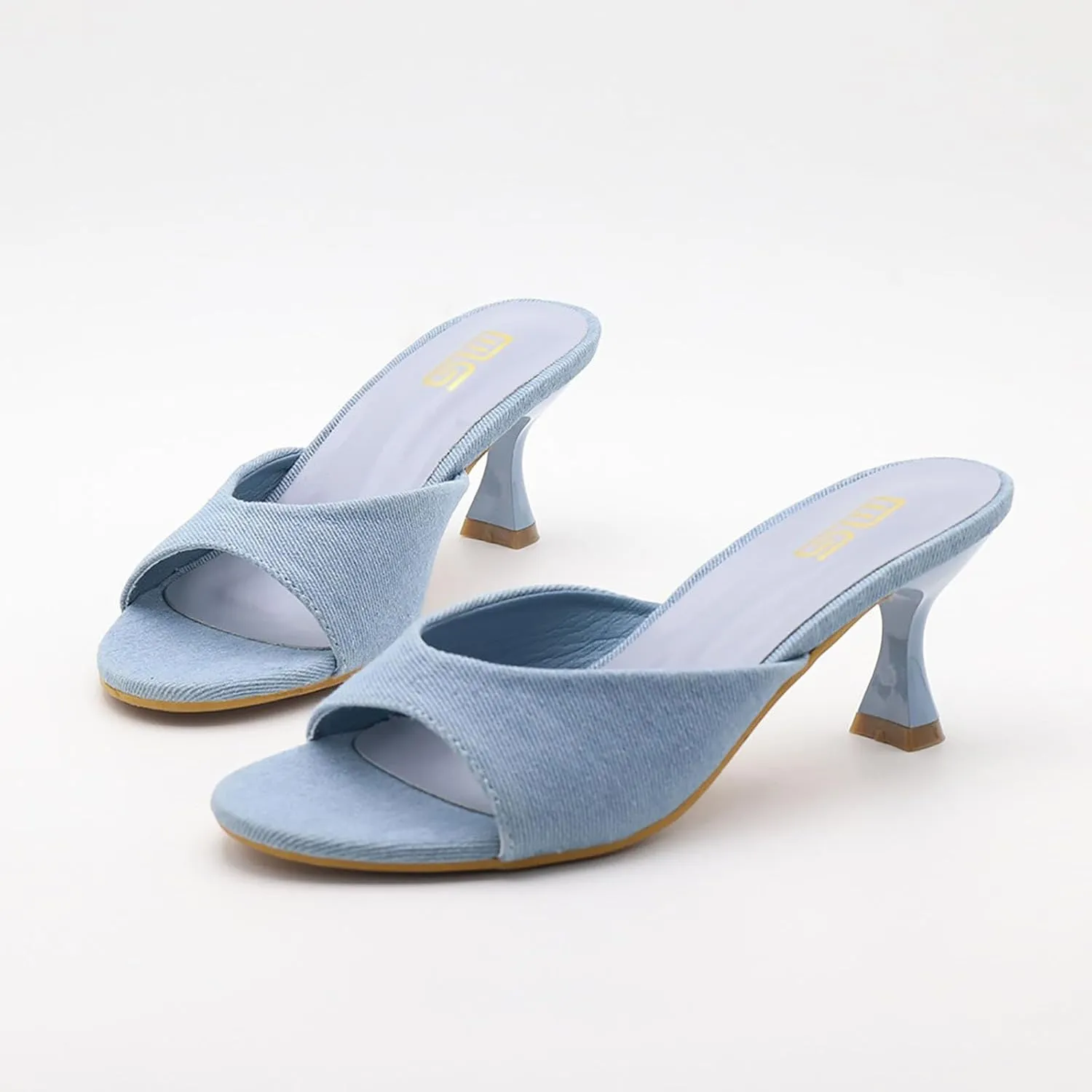 Women's Kitten Heel Open Toe Slip On Slide Sandals,Summer Sexy Low Heeled Slipper Slides Outdoor Daily Party Wedding Dress Shoes Casual Summer Mules Sandals