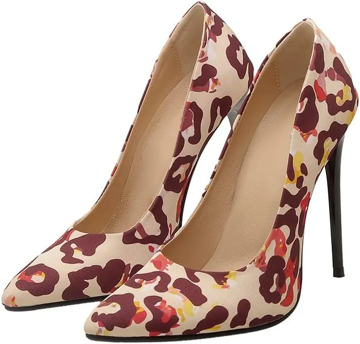 Women's Men's Pointed Toe High Hell Plus Size Slip On Stiletto Wedding Party Dress Pumps Shoes