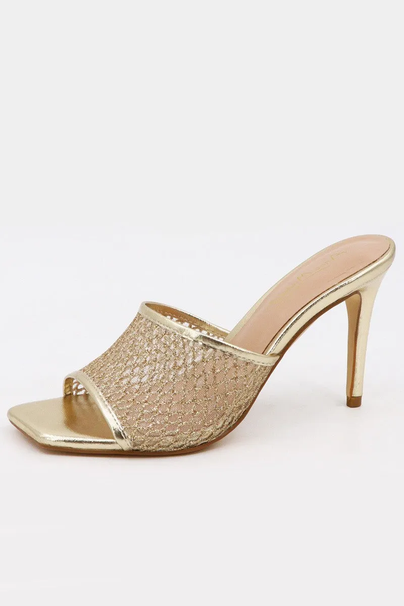 Women's Metallic Mesh Heel - ONE08