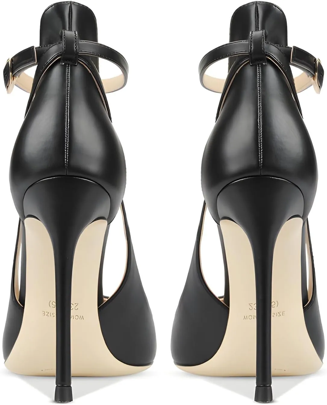 Women's Pointed-Toe Bag-Toe Strappy High-Heeled Shoes Sexy Stiletto Pumps