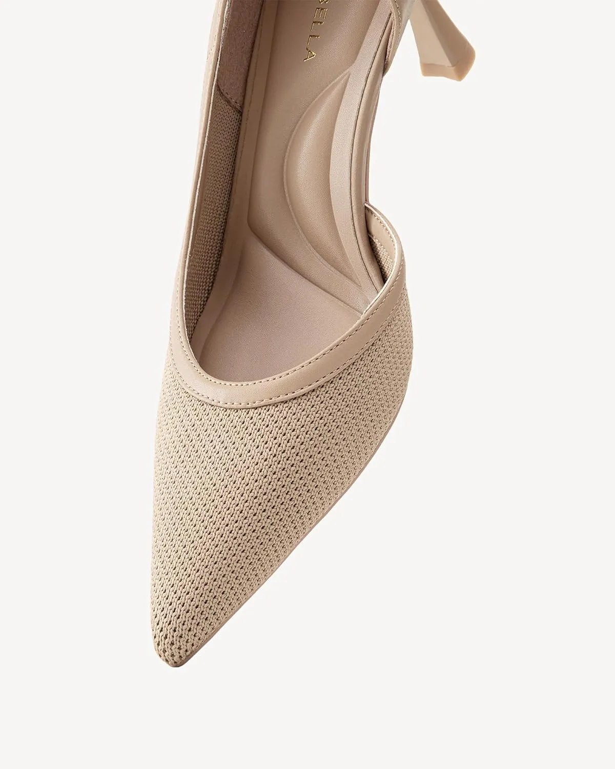Women's Pointed Toe Kitten Heel Pumps - 2.9 Inch Low Closed Toe Dress Shoes for Wedding, Party, Comfortable Work Pumps