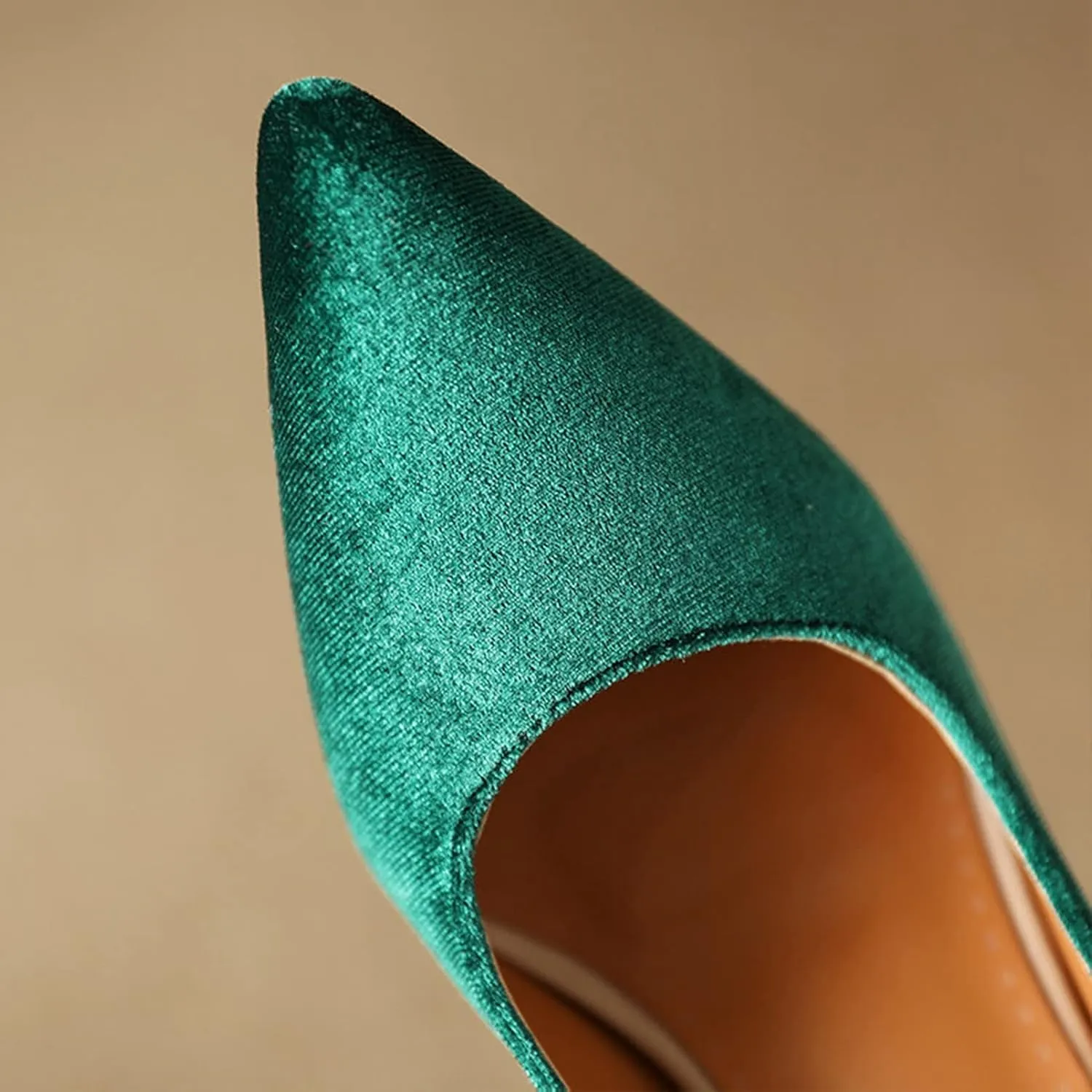 Womens Pointed Toe Mary Jane Pumps Velvet High Chunky Heel Ankle Strap Fashion Dressy Wedding Shoes