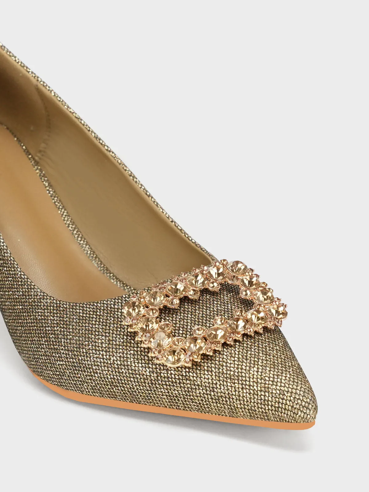 Womens "FENUKU" Diamante Brooch Courts