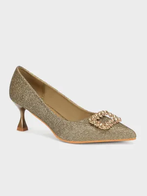 Womens "FENUKU" Diamante Brooch Courts