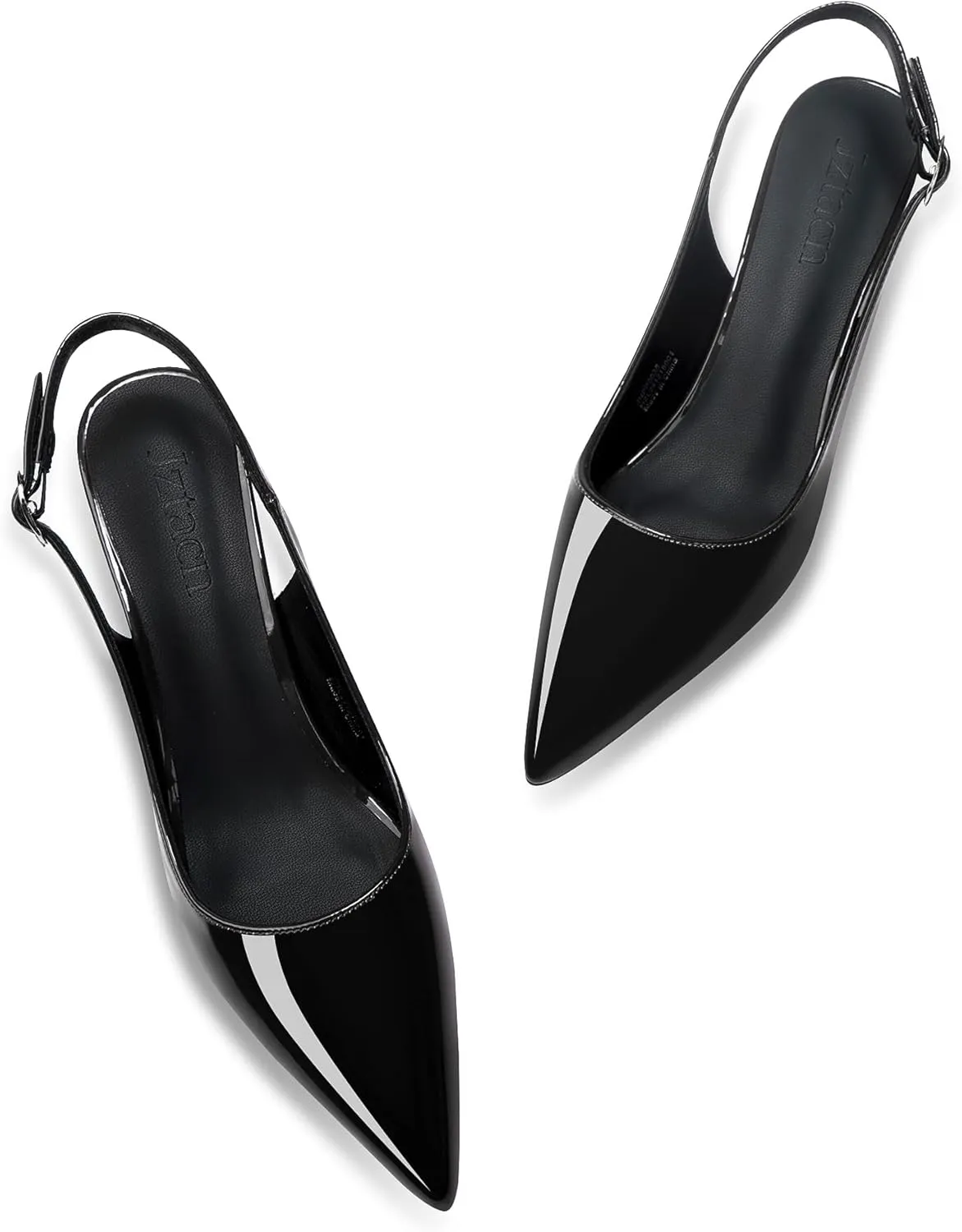 Women's Slingback Kitten Heels 2 inch Low Heel Pointed Closed Toe Pumps Shoes