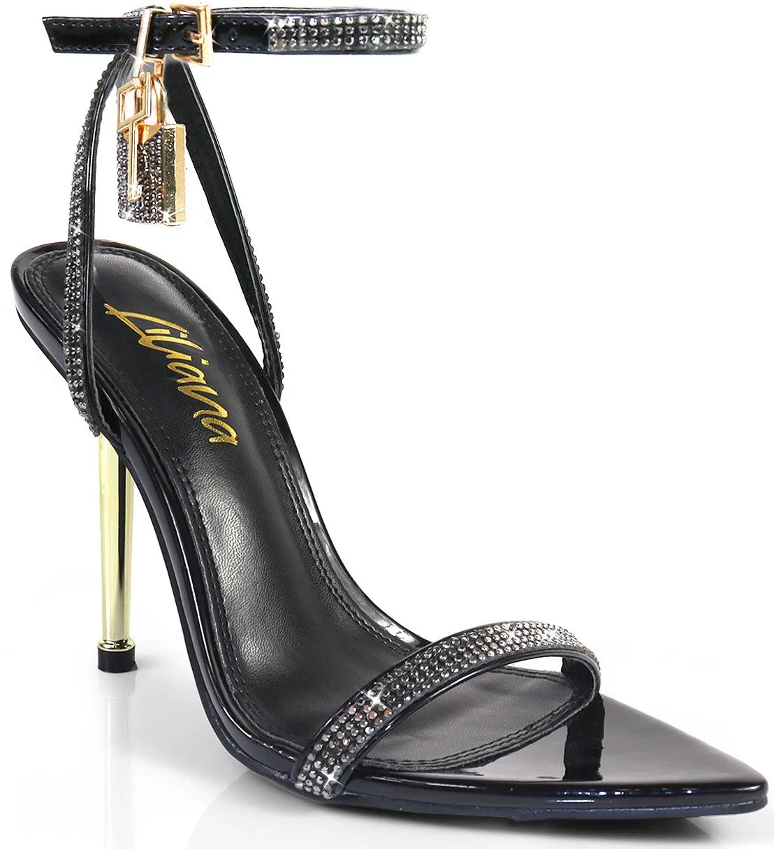 Women's Strappy Heel with Rhinestone - BANKS22
