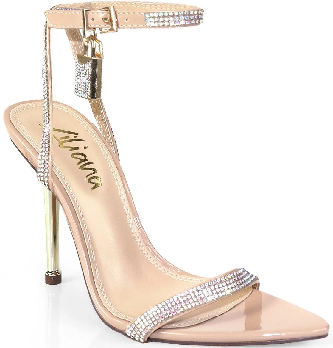 Women's Strappy Heel with Rhinestone - BANKS22