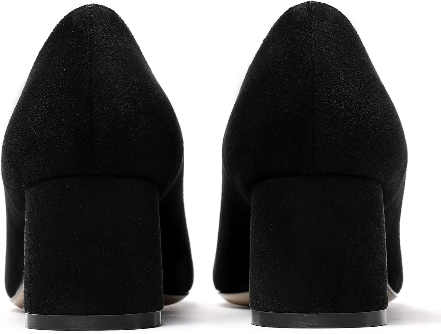 YODEKS Women's 2"/5CM Chunky Heels Classic Closed Pointed Toe Pumps Comfort Slip-on Evening Party Dress Low Heeled Shoes