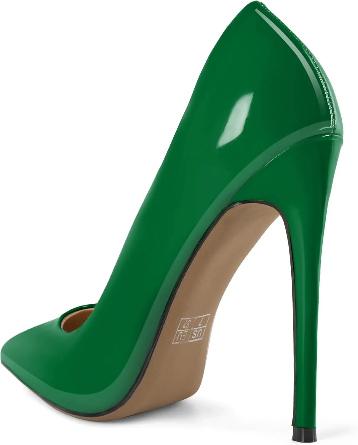 YODEKS Womens Pointed Toe High Heels Slip On Stiletto Pumps Wedding Party Basic Shoes 12cm
