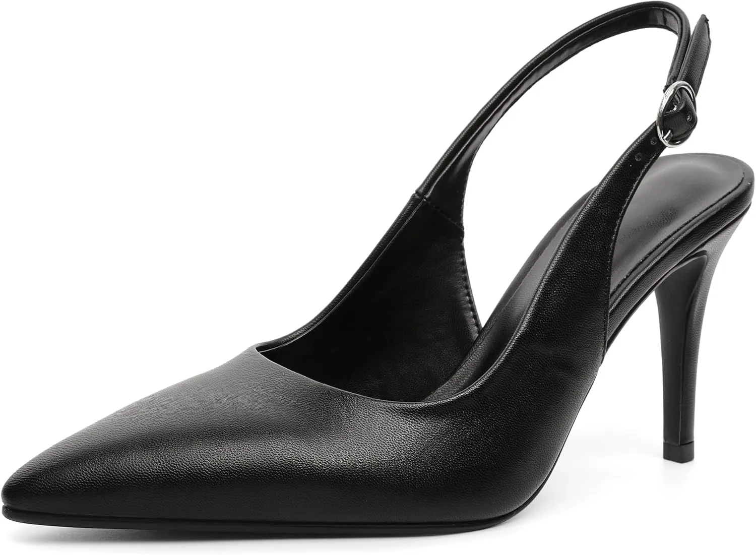 YODEKS Women's Rhinestone Slingback Heels Pointed Toe 3.5 Inch High Heel Pumps Wedding Bridal Party Prom Shoes