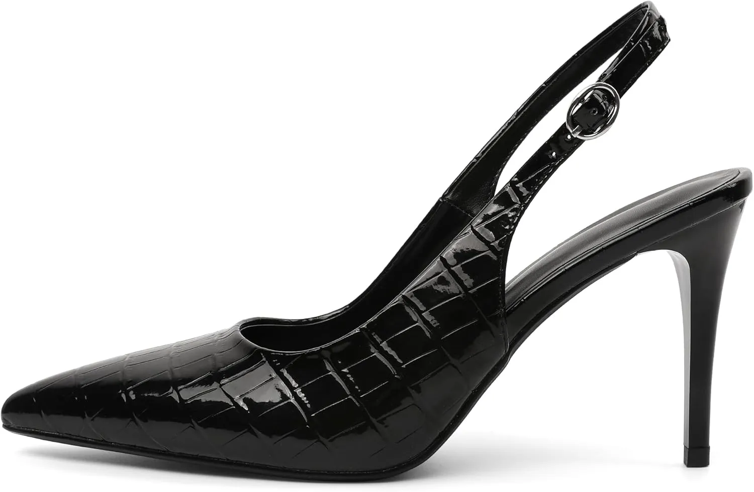 YODEKS Women's Rhinestone Slingback Heels Pointed Toe 3.5 Inch High Heel Pumps Wedding Bridal Party Prom Shoes