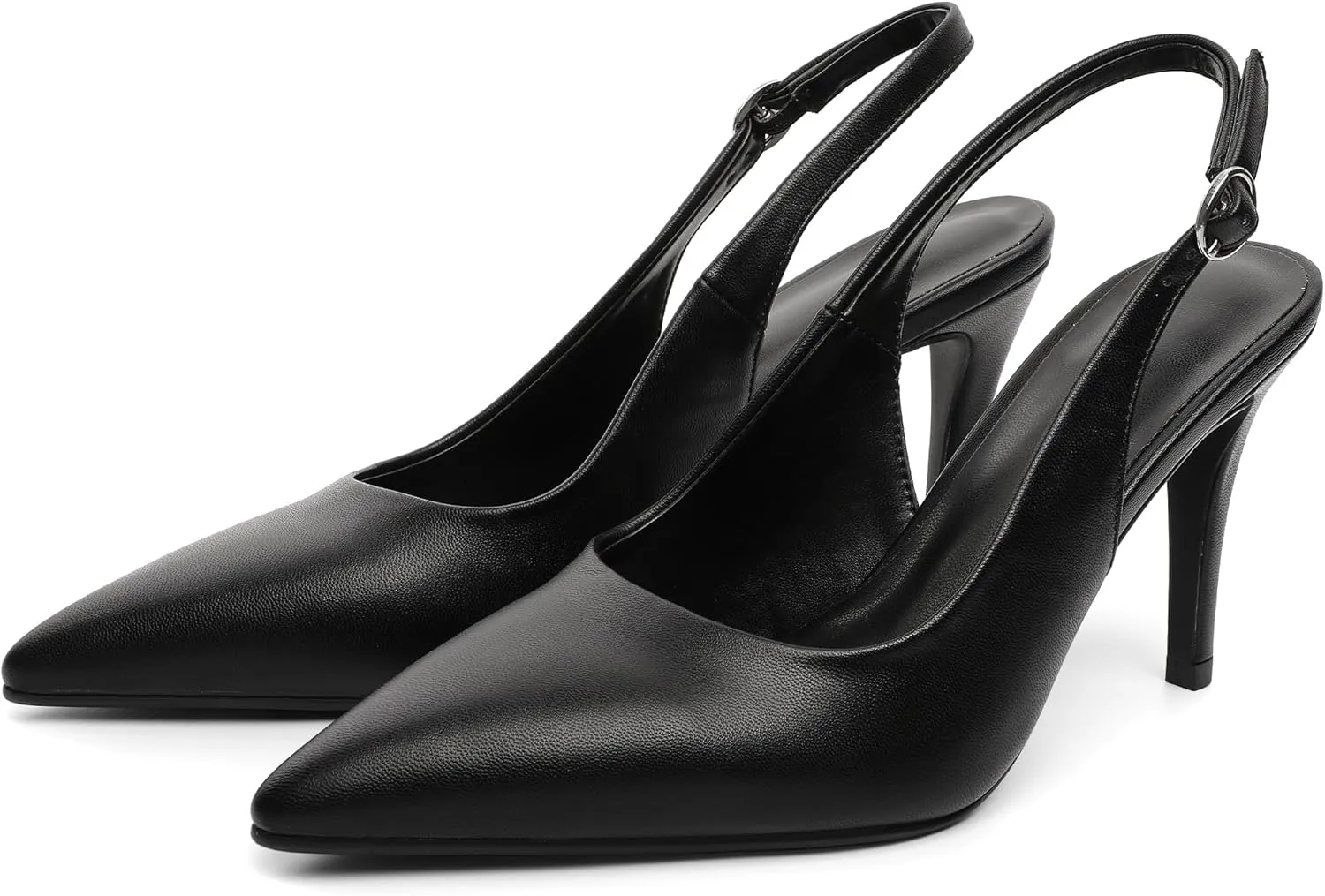 YODEKS Women's Rhinestone Slingback Heels Pointed Toe 3.5 Inch High Heel Pumps Wedding Bridal Party Prom Shoes