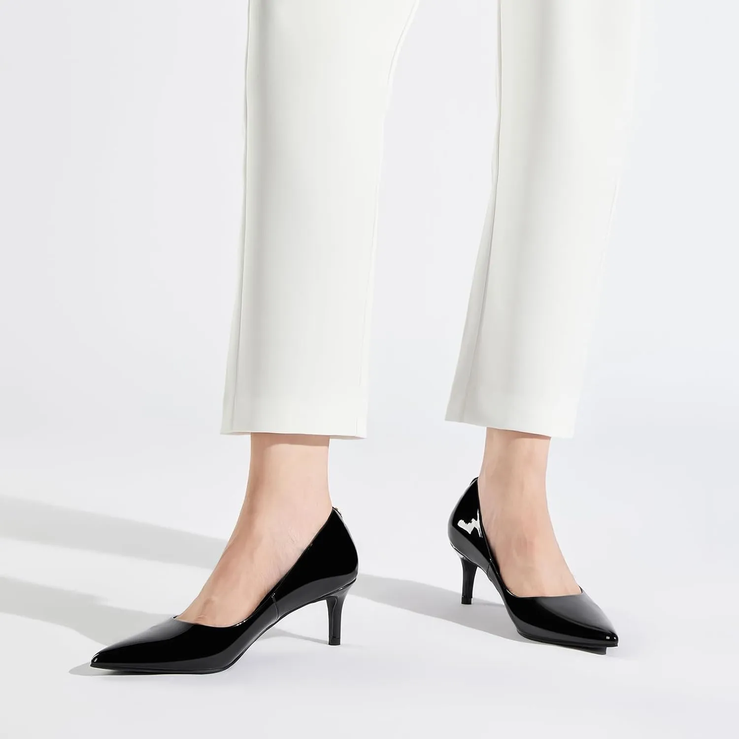 ZURIN Women's Pointed Toe Comfortable Stiletto Heels Closed Toe Dress Pumps Shoes for Wedding Work Office Business