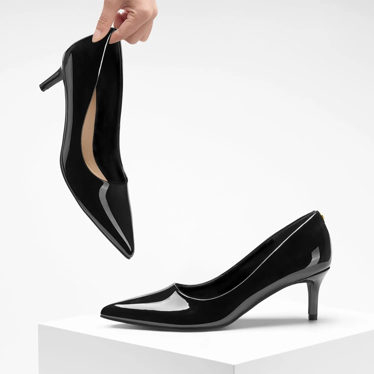 ZURIN Women's Pointed Toe Comfortable Stiletto Heels Closed Toe Dress Pumps Shoes for Wedding Work Office Business