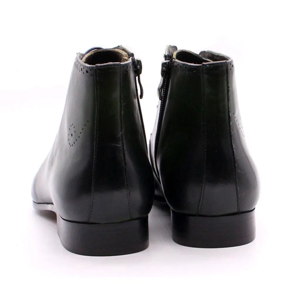 Zyan Olive Green Lace Up Boot